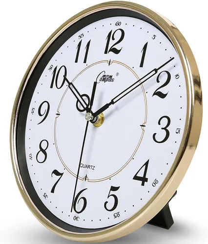 Reloj de pared: cuarzo/batería y reloj de escritorio, de doble uso, silencioso, sin tictac, para el hogar, la cocina, la oficina, la escuela, reloj