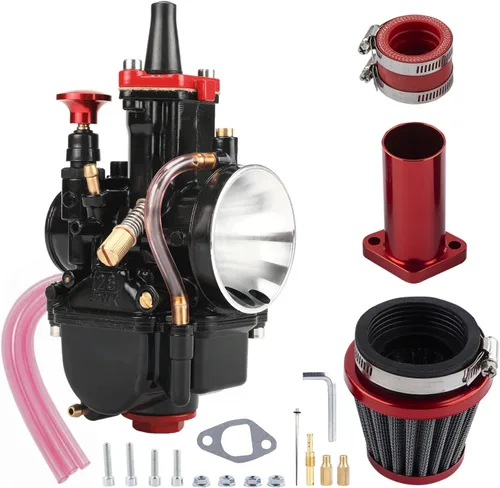 Miniatura 10 de Carburador PWK de 21 mm, carburador de carreras para motocicletas de 50 cc a 100 cc, kits de carburador de motor 2T 4T para motos de cross