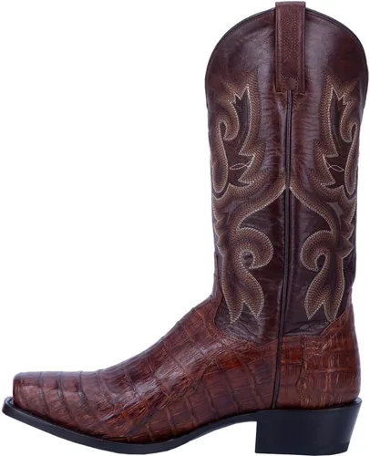 Miniatura 3 de Dan Post Botas de vestir bordadas Bayou para hombre con punta cuadrada a media pantorrilla - marrón