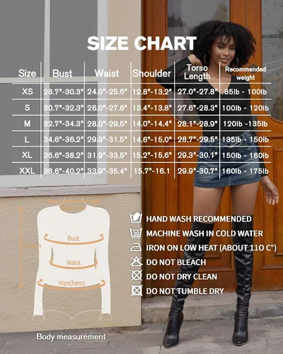 Miniatura 6 de MANGOPOP Camiseta de manga larga con cuello en V profundo para mujer, con forro polar