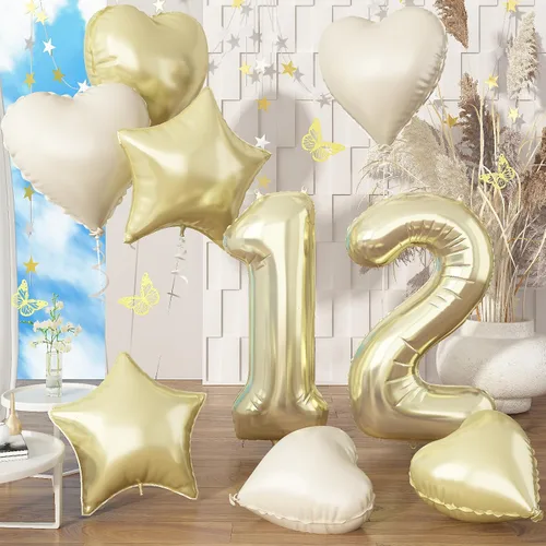Miniatura 75 de Globo grande de aluminio 60, 40 pulgadas, color verde azulado oscuro, globo autoinflable del número 60 para hombres de 60 cumpleaños, globos de Azul