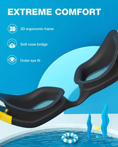Miniatura 3 de ZIONOR Gafas de natación para niños, G1 MINI con protección UV, polarizadas, antivaho, para edades de 6 a 14 años B3