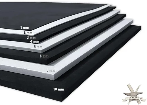 Miniatura 10 de Espuma EVA de Retención de Forma para Cosplay 1mm (1mm-10mm) 35.56x99.06 cm Hojas de Espuma EVA de Alta Densidad Negras o Blancas.