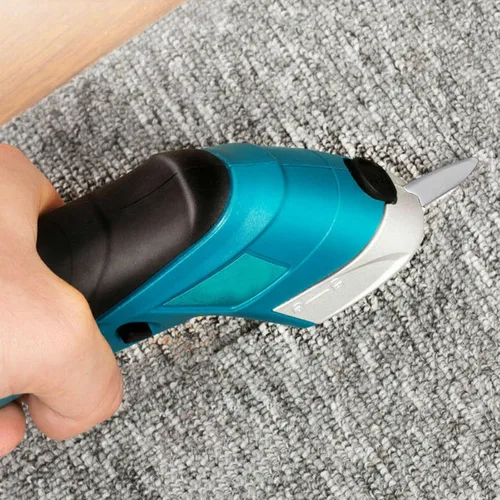 Miniatura 4 de Tijeras eléctricas de tela inalámbricas recargables con 2 cuchillas de corte, potente herramienta de corte para cuero, cartón, papel, álbumes