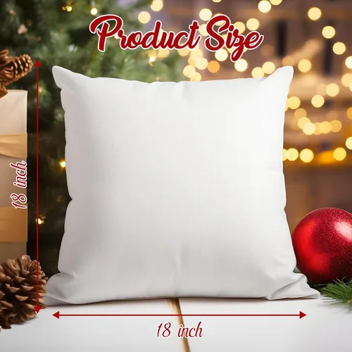 Miniatura 7 de Brightown Juego de 4 fundas de almohada rojas de Navidad de 18 x 18 pulgadas, decoración de Navidad, decoración de vacaciones de invierno, funda