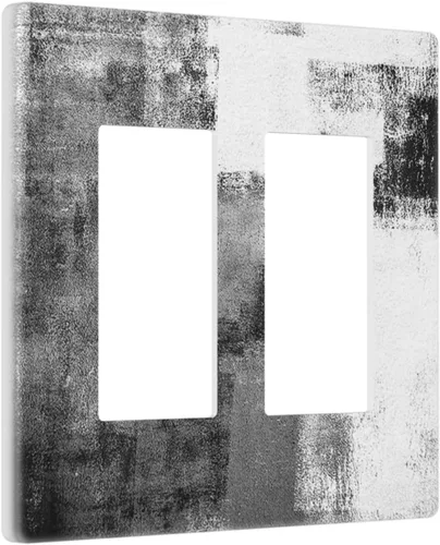 Miniatura 78 de Placa Decorativa de Pared Beige Boho de Mediados de Siglo Sol Abstracto 1-Gang Retro Años 70 Arte Geométrico Moderno con Arco Eléctrico Interruptor
