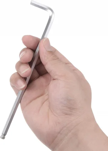 Miniatura 6 de uxcell Llave hexagonal de extremo de bola de 1/4", herramienta de reparación de brazo largo en forma de L 40Cr, SAE 2 piezas