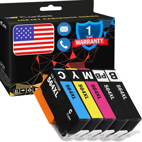 Cartlee Cartuchos de tinta compatibles de repuesto para HP 564XL para Photosmart 5510 5520 6510 6520 6525 7510 7520 7525 B8550 C6380 D7560 Premium