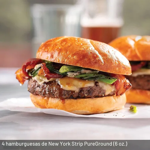 Miniatura 6 de Omaha Steaks PureGround® Burger Flight, 24 Artículos: 8 Hamburguesas Smash, 4 Filets Mignons, 4 Solomillos, 4 Porterhouse, 4 Tiras de Nueva York