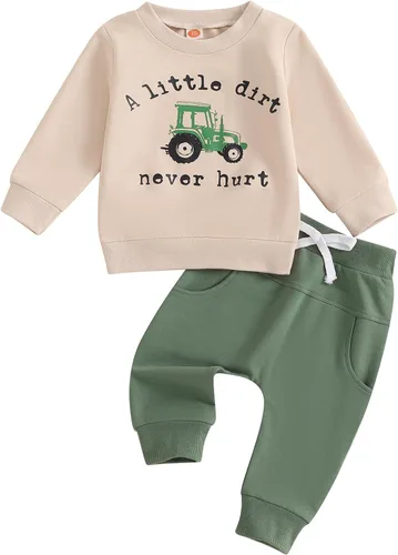 Miniatura 83 de BemeyourBBs Conjunto divertido de sudadera y pantalones de manga larga con letras divertidas para bebé niño y niño