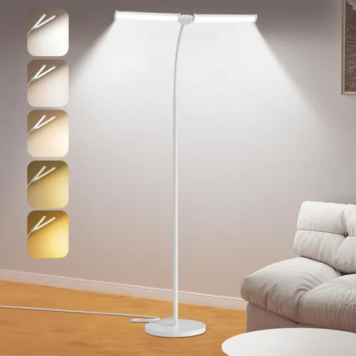 Miniatura 7 de Lámpara de pie LED para sala de estar, lámparas de lectura brillantes para oficina, colores, temperaturas y brillo ajustables, lámpara de pie
