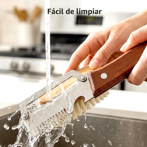 Miniatura 5 de Pelador de verduras multifuncional para cocina, herramienta peladora de acero inoxidable 2026 para chef, pelador de mango de madera, trituradora