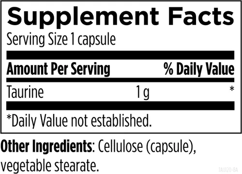 Miniatura 4 de Designs for Health Cápsulas de taurina – 1000 mg (0.04 oz) pastillas de aminoácidos de taurina – Apoyo cardiovascular – Suplemento sin OMG + vegano