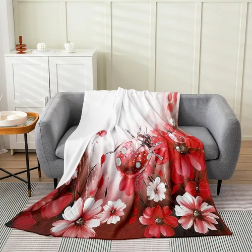 Miniatura 13 de Erosebridal Manta de abeja de 40 x 50 pulgadas, manta de sherpa cálida con estampado de animales 3D para sofá de cama, manta de microfibra suave