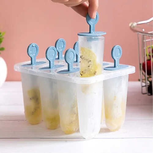 Miniatura 5 de Moldes de paletas de silicona, 8 moldes de silicona para paletas, moldes de paletas de hielo caseros sin BPA, reutilizables de fácil liberación