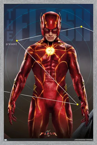 Miniatura 13 de Trends International DC Comics Movie The Flash - Póster tríptico de pared, 34 pulgadas de largo x 22.4 pulgadas, versión enmarcada en blanco