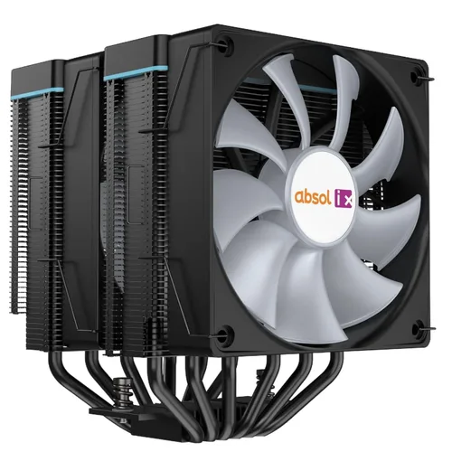 Miniatura 2 de Ventilador de refrigeración por aire IX20 ARGB Twin Tower CPU Cooler 6 tubos de calor de cobre, 5.00 x 5.4 x 6.2 pulgadas, AMD AM4/AM5 e Intel LGA