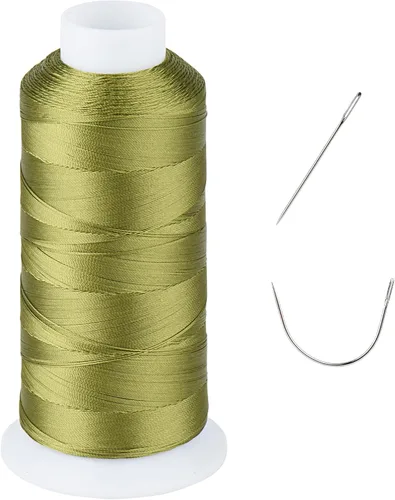 Miniatura 22 de Resistente a los rayos UV - Simthread 100% Poliéster Hilo Entrelazado Tex 69 (12wt) - 250 Yardas 1 Blanco 1 Negro