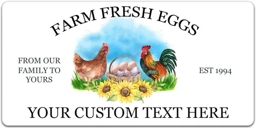 Miniatura 16 de Etiquetas adhesivas personalizables para cajas de huevos de pollo Tamaños de 2" Etiquetas de embalaje personalizadas para huevos frescos