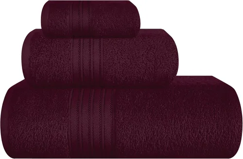 Miniatura 46 de BOUTIQUO Juego de 2 toallas de baño 100% algodón de 28 x 55 pulgadas, toallas de baño grandes ecológicas, compactas, de secado rápido, ligeras, Rosa