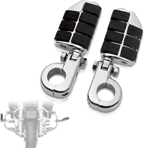 FOVPLUE 1.25" Estribos de autopista ajustables con abrazaderas de montaje en P para Harley Touring Softail Dyna Sportster Honda Kawasaki Suzuki
