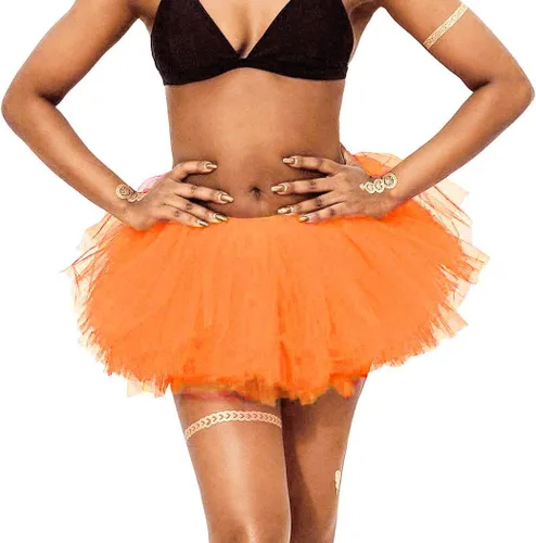 Miniatura 8 de REETAN Falda tutú de ballet de 6 capas de tul corto tutús para mujer