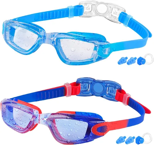 Miniatura 18 de COOLOO - Gafas de natación para niños, paquetes de 2 gafas de natación para niños y niñas de 4 a 16 años