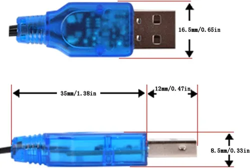 Miniatura 4 de 3.7v 400Ma Intelligence Lipo Battery Charger Toys Remote Control Airplane Model Helicopter JST-2P Plug USB Parts for Vestel LCD LED
