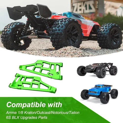 Miniatura 3 de Brazos de suspensión inferiores delanteros de aluminio para Arrma 1/8 Kraton/Outcast/Notorious/Talion 6S BLX, piezas de actualización, reemplaza