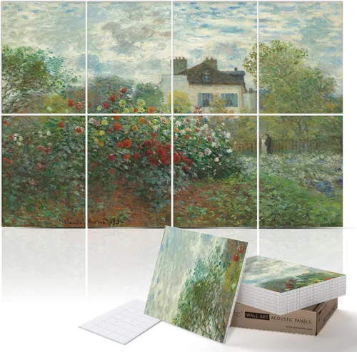 Miniatura 11 de PINWELIFE® Paneles acústicos para pared, paneles absorbentes a prueba de sonido, para el hogar y la oficina, amortiguadores decorativos absorbentes