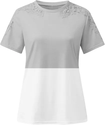 Miniatura 5 de Blusas de encaje para mujer, lindas blusas de verano con manga casquillo para mujer, blusas y tops elegantes vintage