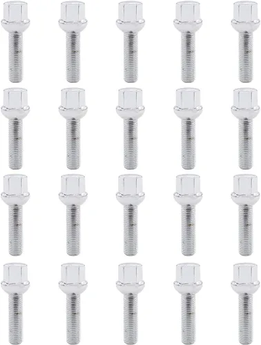 NewYall Paquete de 20 tuercas de rueda para Mercedes 300D 400SE 500SEL CL55 AMG R350 E200 E250 G550 Maybach S600 GLK250 GLK280 ML55 AMG S550