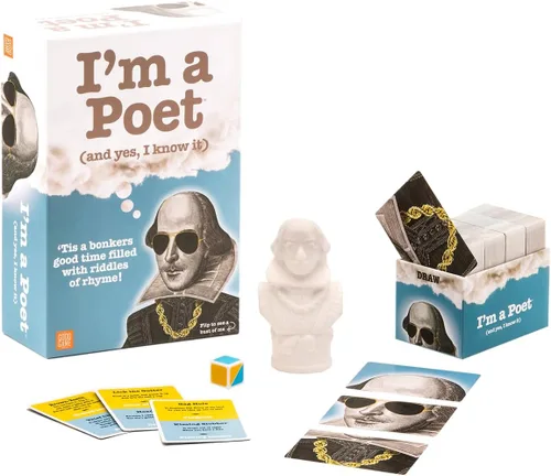 I'm a Poet Rhyming Riddle Game - Divertido juego de cartas de palabras y adivinanzas para adolescentes y adultos, noche de juegos familiares y juego