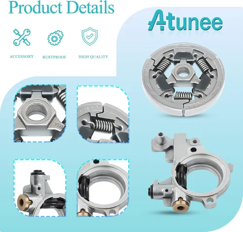 Miniatura 5 de Kit de bomba de aceite de rueda dentada de tambor de embrague de 3/8"-7T para Stihl 044 046 MS341 MS361 MS362 MS362C MS380 MS381 MS440 MS441 MS460