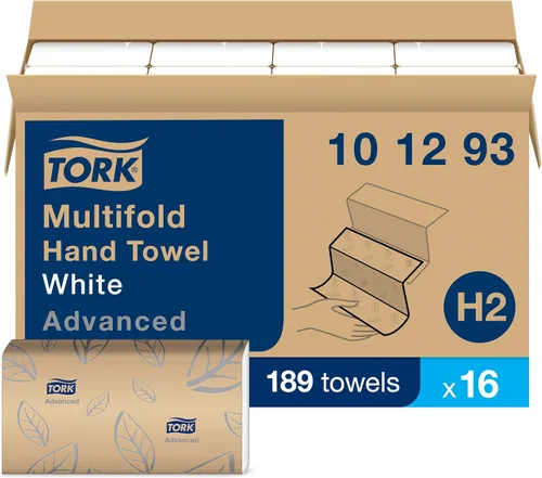 Miniatura 6 de Dispensador de toallas de papel plegadas Tork Xpress (acero inoxidable) y toallas de mano suaves plegadas Tork Xpress (paquete de 16)