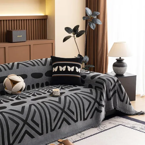 Miniatura 205 de VClife Fundas de sofá bohemio de felpilla para sofá seccional, fundas de sofá suaves y antideslizantes para sofá de 2 cojines, protector de muebles
