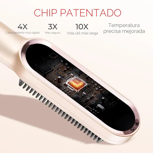 Miniatura 6 de TYMO - Cepillo alisador para pelo con anillo, plancha alisadora de pelo con peine integrado, calentamiento rápido en 20 segundos y 5 ajustes