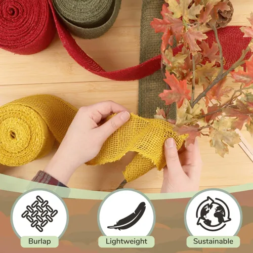 Miniatura 3 de JubileeYarn - Cinta de yute de arpillera para manualidades, 3 pulgadas x 10 yardas, color negro, 1 rollo