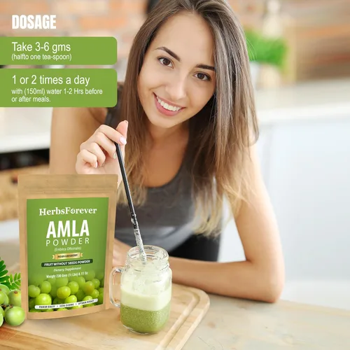 Miniatura 5 de Herbsforever Amla Powder Phyllanthus Emblica Rico en vitamina C y antioxidantes naturales Apoya la inmunidad y la digestión saludables