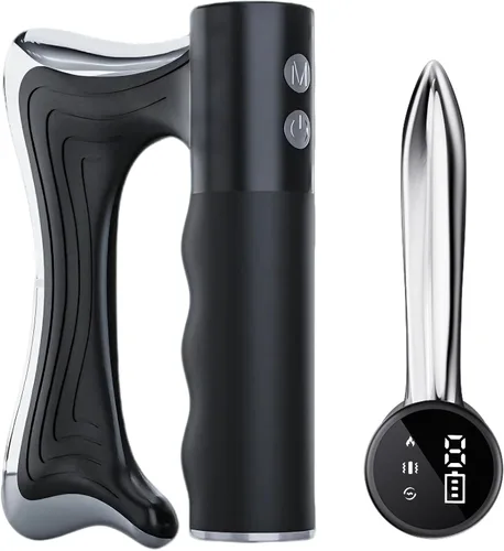 Herramienta eléctrica raspadora muscular con vibración, masaje y calor, masajeador Gua Sha portátil para recuperación muscular de cuerpo completo,