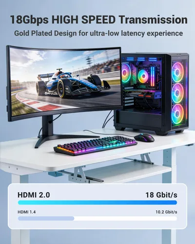 Miniatura 4 de VCE Paquete de 5 conectores HDMI Keystone, hembra a hembra, cable HDMI Pigtail 4K HDMI2.0 acoplador Keystone para placa de pared Keystone, TV