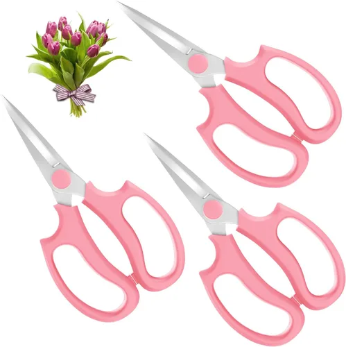 Miniatura 13 de Housolution Tijeras de flores, tijeras florales fuertes, tijeras de podar de jardín de acero de primera calidad, tijeras de jardín, tijeras