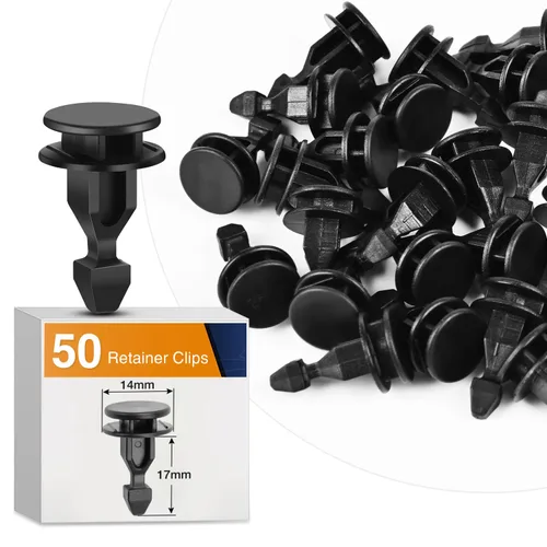 Miniatura 34 de Nissan o universal Pasadores de retén tipo empuje para guardabarros (Tamaño del agujero 8 mm, diámetro de la cabeza 20 mm, longitud del tallo 9 mm)