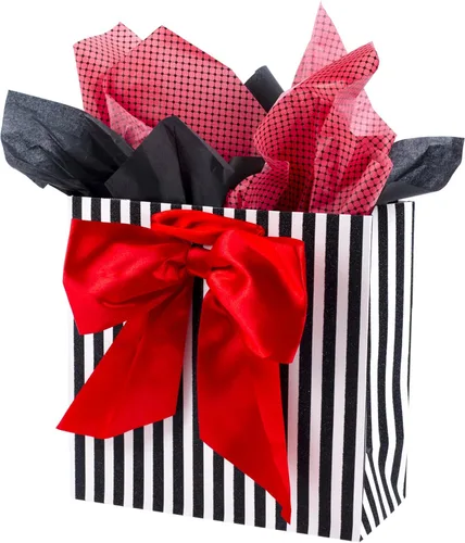 Hallmark - Bolsa de regalo grande insignia con papel de seda (lazo rojo)
