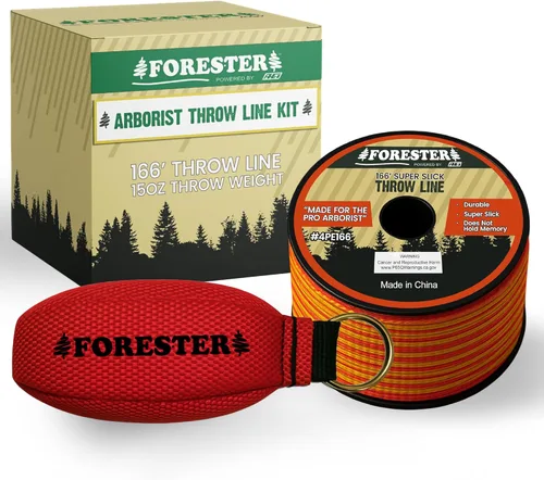 Kit de línea de lanzamiento de arborista FORESTER | Peso de lanzamiento y cuerda de 50.6 metros | Cuerda ultra lisa 100% poliéster | Equipo de