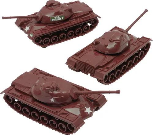 Miniatura 7 de TimMee - Tanques de juguete para hombres de plástico del ejército - Negro WW2 3pc - Hecho en Estados Unidos