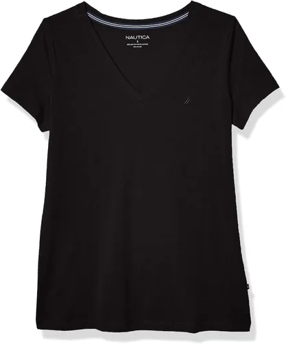 Miniatura 8 de Nautica Camiseta de algodón elástico con cuello en V para mujer Easy Comfort