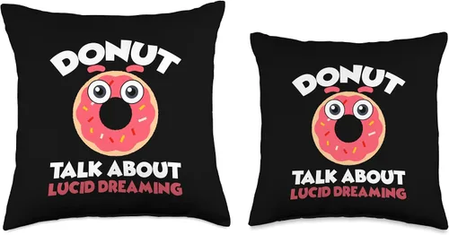 Miniatura 3 de Donut Talk About Lucid Dreaming Dreamer Dreams Throw Pillow