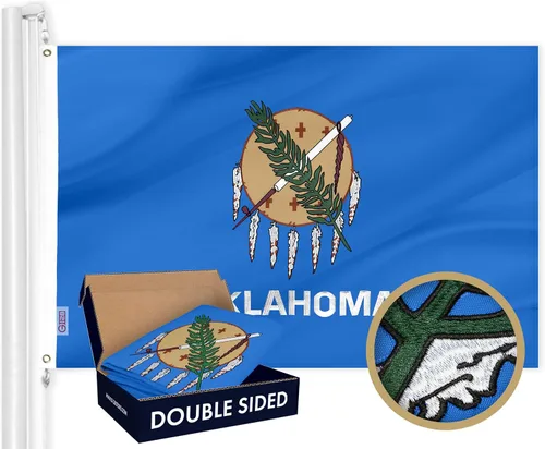 Miniatura 19 de G128 Bandera del Estado de Alabama 3 x 5 pies Serie Double ToughWeave de doble cara con costura de 210D de poliéster Rayas cosidas