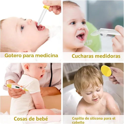 Miniatura 5 de Kit de aseo para bebé, juego de cuidado de seguridad para bebé con cepillo de pelo, peine, cortaúñas, aspirador nasal, kit de artículos esenciales